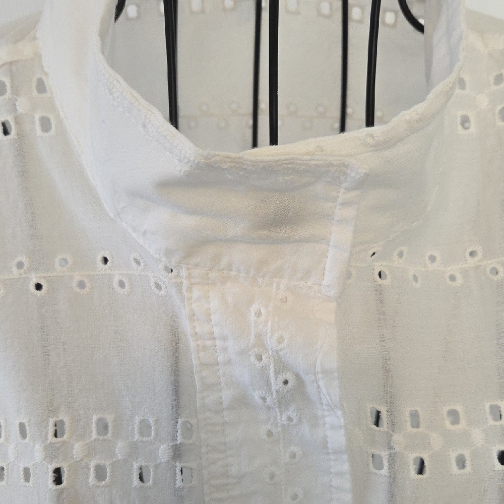 White Eyelet Women's Top - Picture 4 of 10